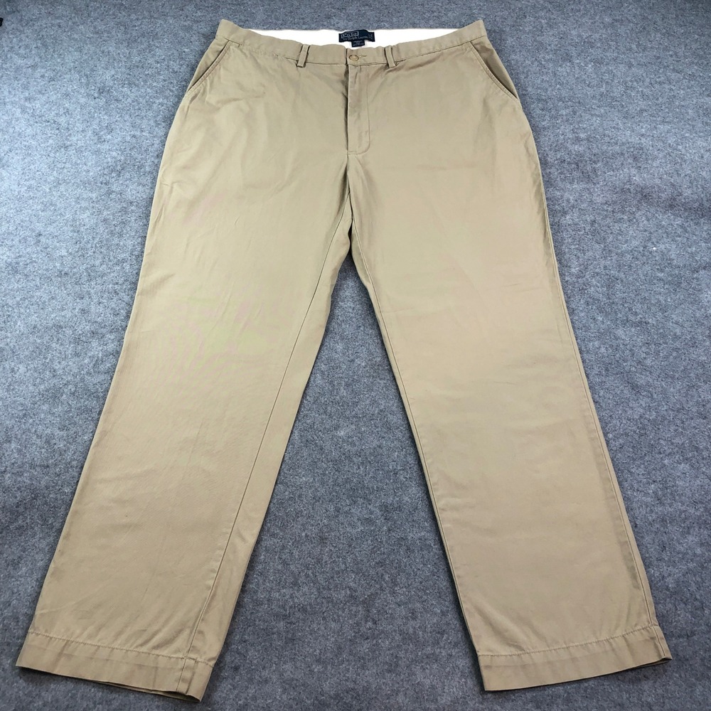Polo Ralph Lauren Prospect Pants Mens Chino 38x32 Khaki Classic Prep 100% Cotton